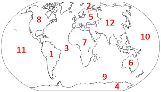 Continents and Oceans Quiz Printable That are Nerdy Brad Website