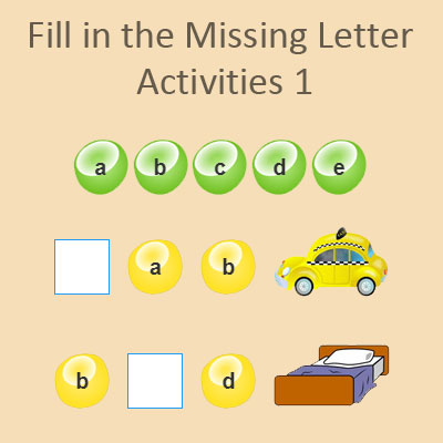 Fill in the Missing Letter Activities 1