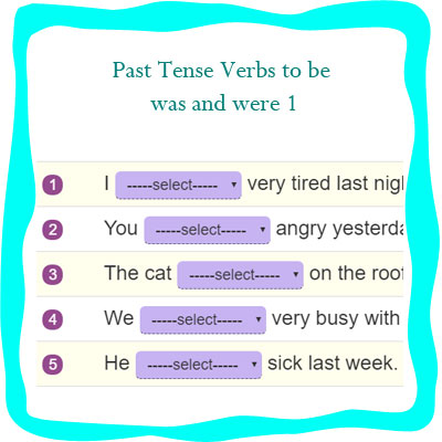 past tense verbs to be was and were 1 english grammar