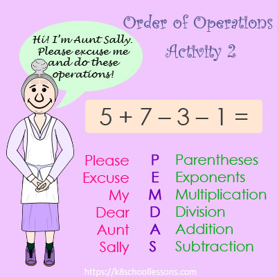 Order of Operations Activity 2 - No Parentheses