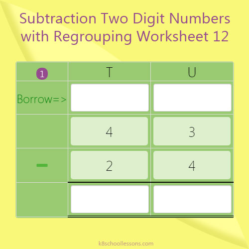 subtraction-two-digit-numbers-with-regrouping-worksheet-12-maths