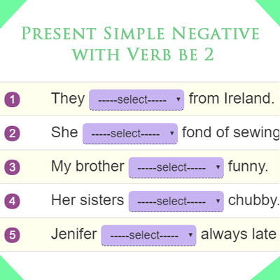 Present Simple Negative with Verb be 2