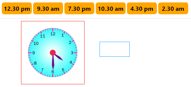 Telling Time Half Past Activity 3 | Telling Time Quiz | 12 Hour Clock