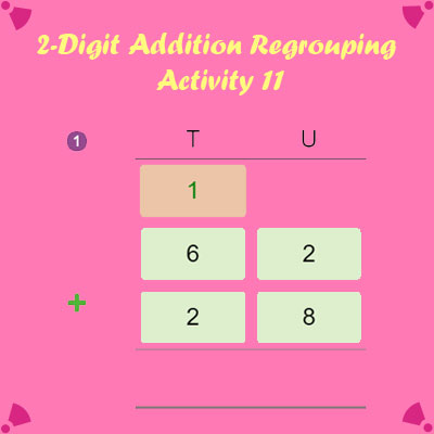 2 Digit Addition Regrouping Activity 11