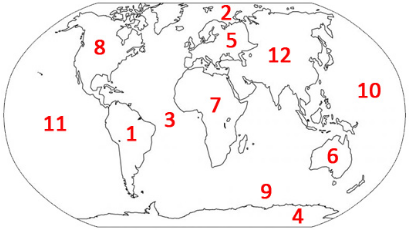 Continents And Oceans Of The World Quiz Continents And Oceans Quiz
