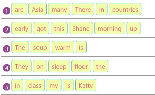 Rearranging Jumbled Words To Make Sentences Activity 22 Grammar