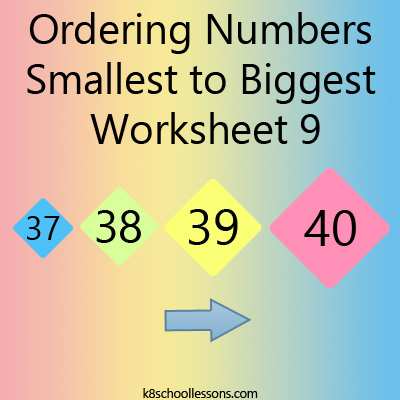 Ordering Numbers Smallest to Biggest Worksheet 9 | Ascending Order