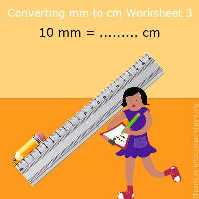 Converting mm to cm Worksheet 3