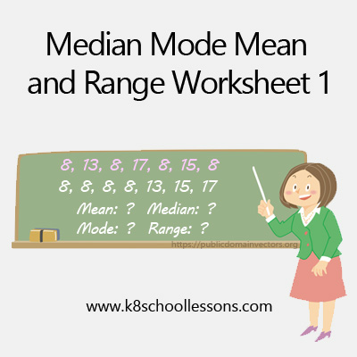 Median Mode Mean and Range Worksheet 1 | Free Maths Worksheets