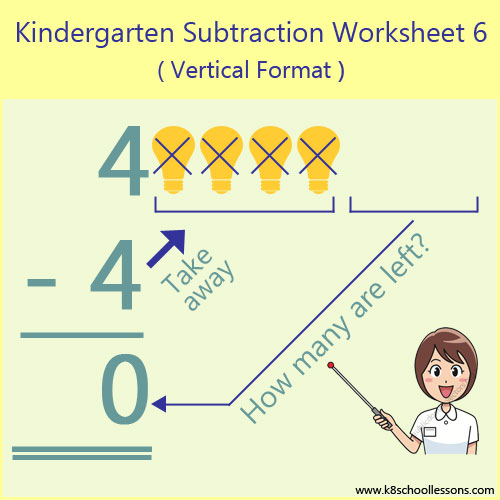 Kindergarten Vertical Subtraction Worksheets Free Printable Worksheets