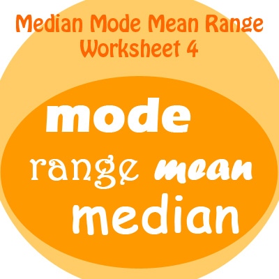 Mean Median Mode Range Worksheets 4 |Free Printable Math Worksheets